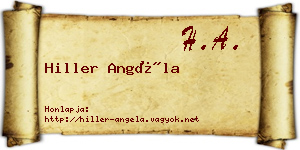 Hiller Angéla névjegykártya